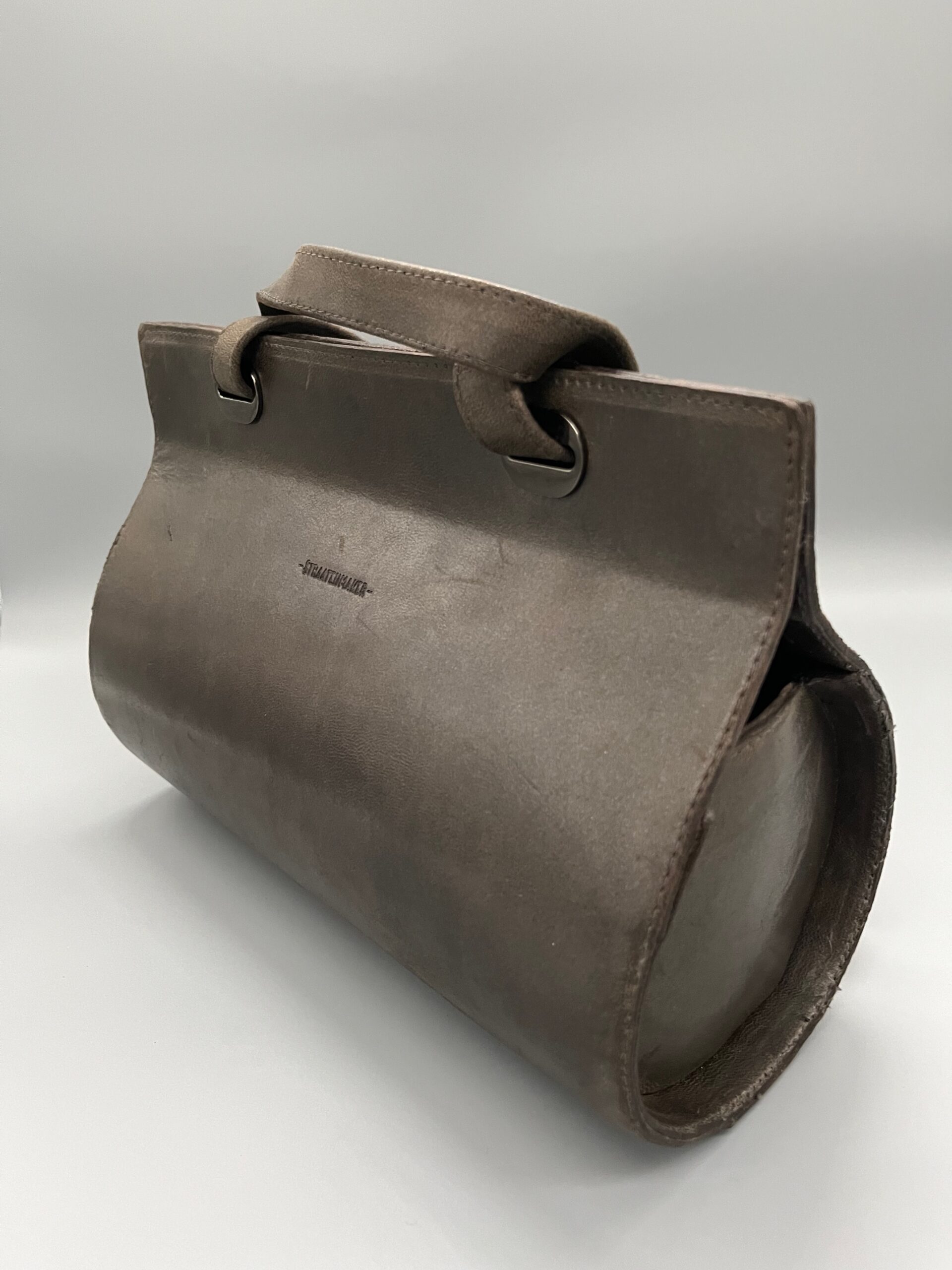 taupe ronde tas